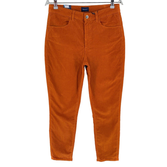 GANT Damen FARLA Cord-Jeans in Slim Fit, verkürzte Jeans in Dunkelorange, Größe W31