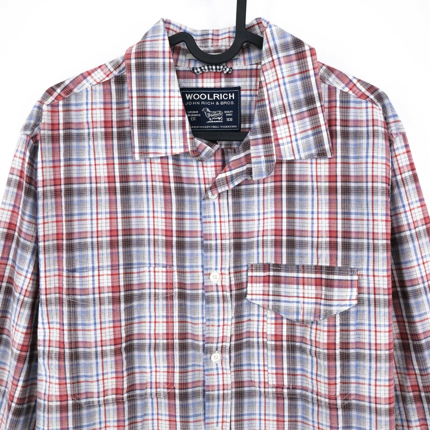 WOOLRICH Coloured Madras Field Shirt Size L