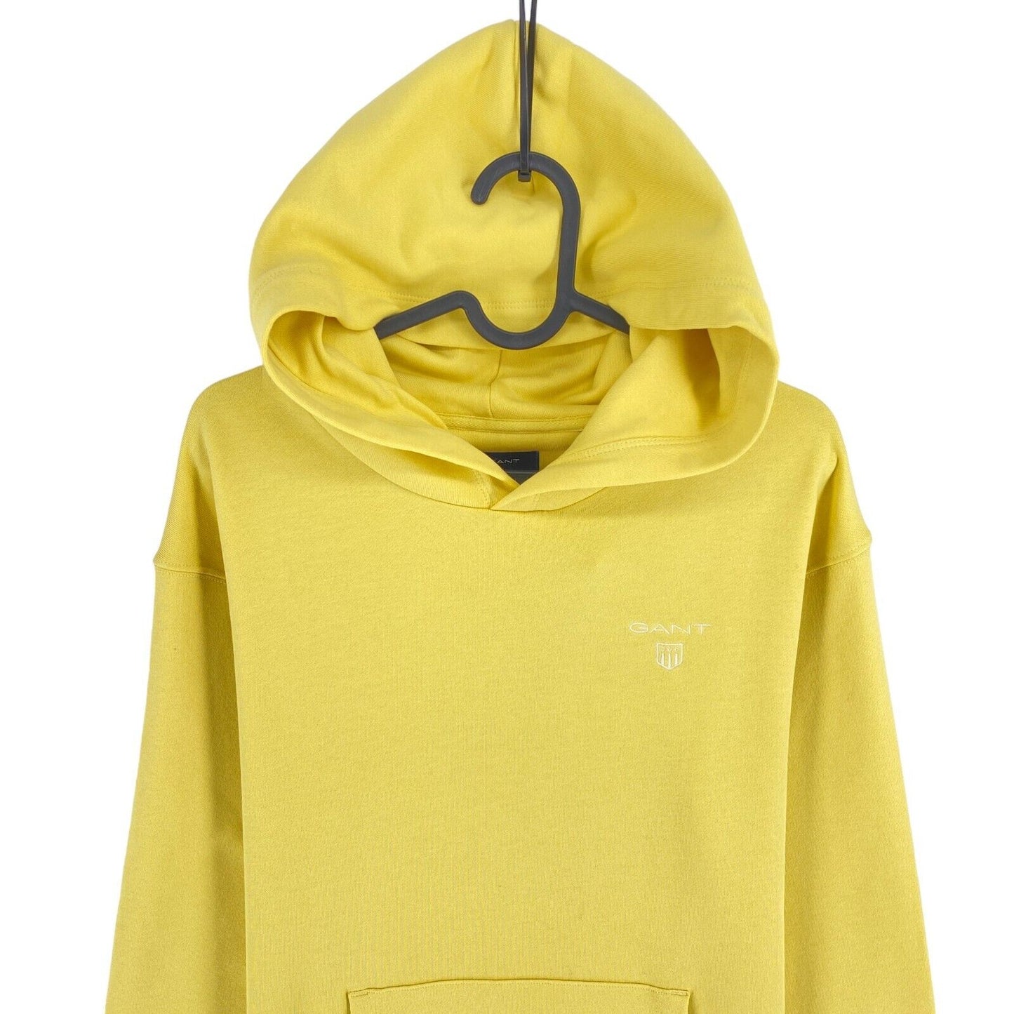 GANT Boys Yellow Contrast Shield Hoodie Sweater Size 15 Years 170 cm