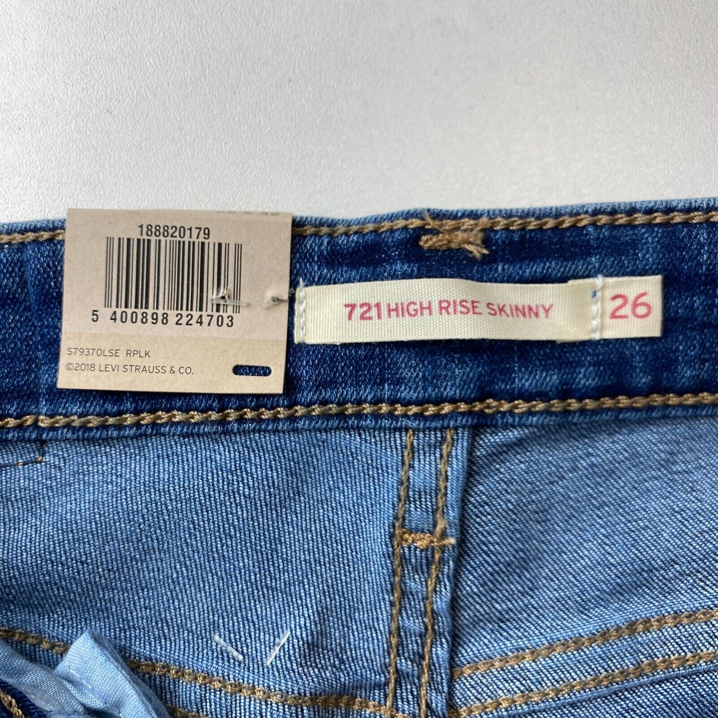 Levi's 721 Damen Jeans mit hoher Taille und Skinny-Fit, Blau, W26 L32