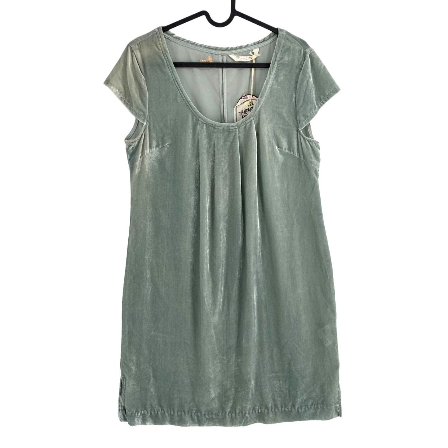 ODD MOLLY Women Light Green Absolute Velour Dress Size 1 / S