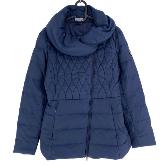 EMPORIO ARMANI EA7 Navy Blue Quilted Padded Down Jacket Coat Size S