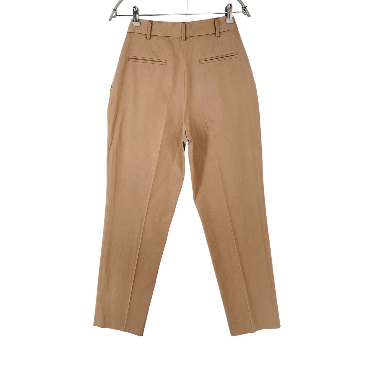 Manuel Ritz Women Brown Stretch Regular Straight Fit Dress Trousers IT 40 W26