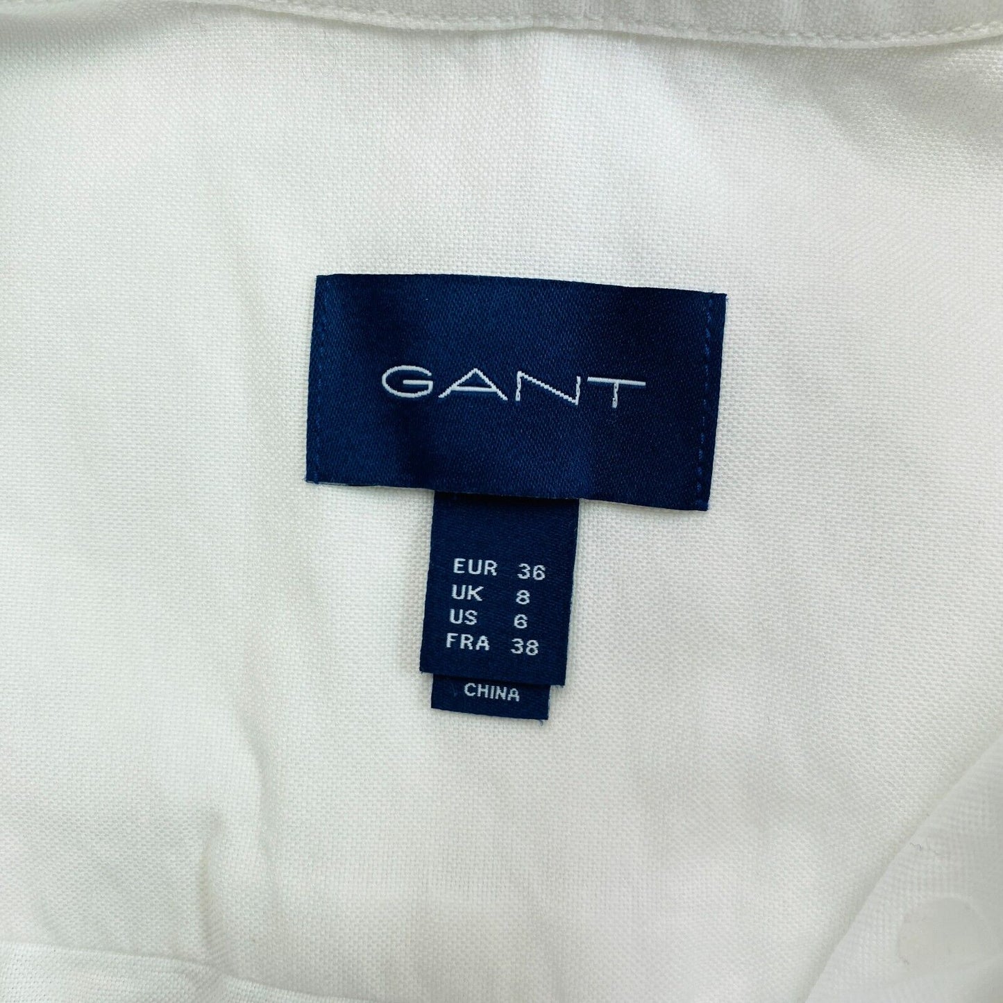 GANT White Original Long Sleeves Shirt Size EU 36 UK 8 US 6