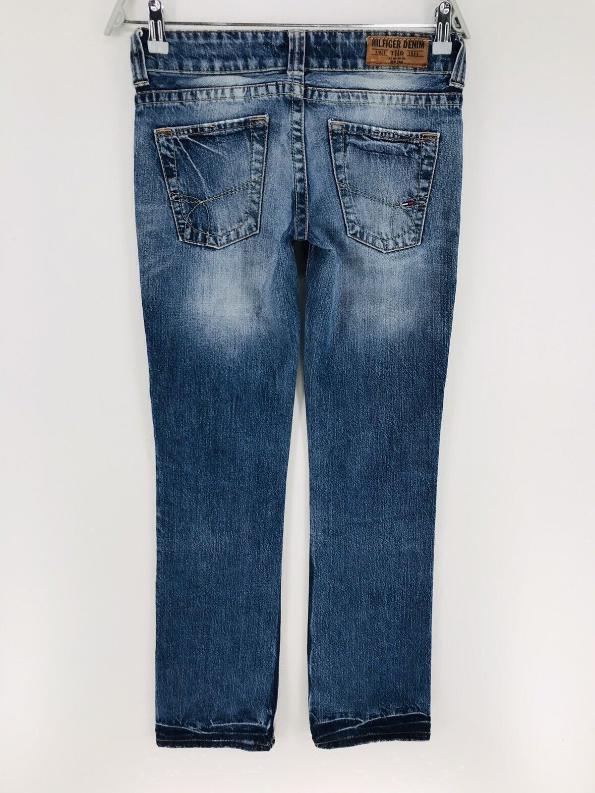 Tommy Hilfiger DAISY HERITAGE Damen Blaue Jeans mit niedriger Leibhöhe und geradem Schnitt, W28 L33