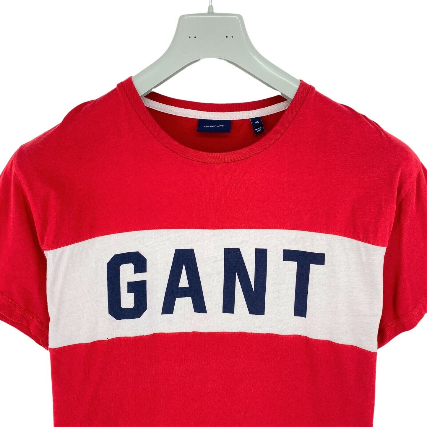 GANT T-shirt rouge à col rond Taille XL