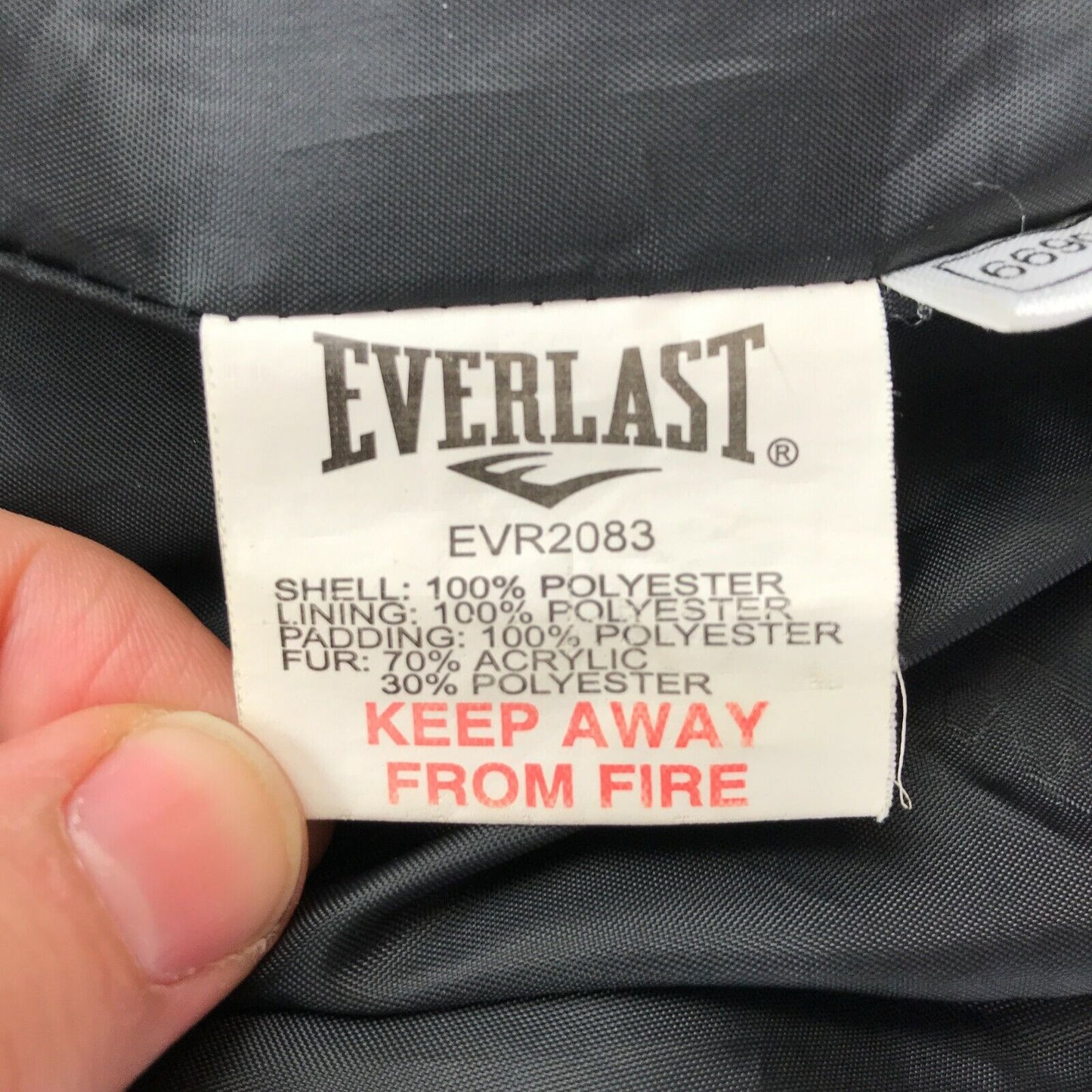 EVERLAST Veste matelassée à capuche noire Taille EU 46 UK 18 US 16