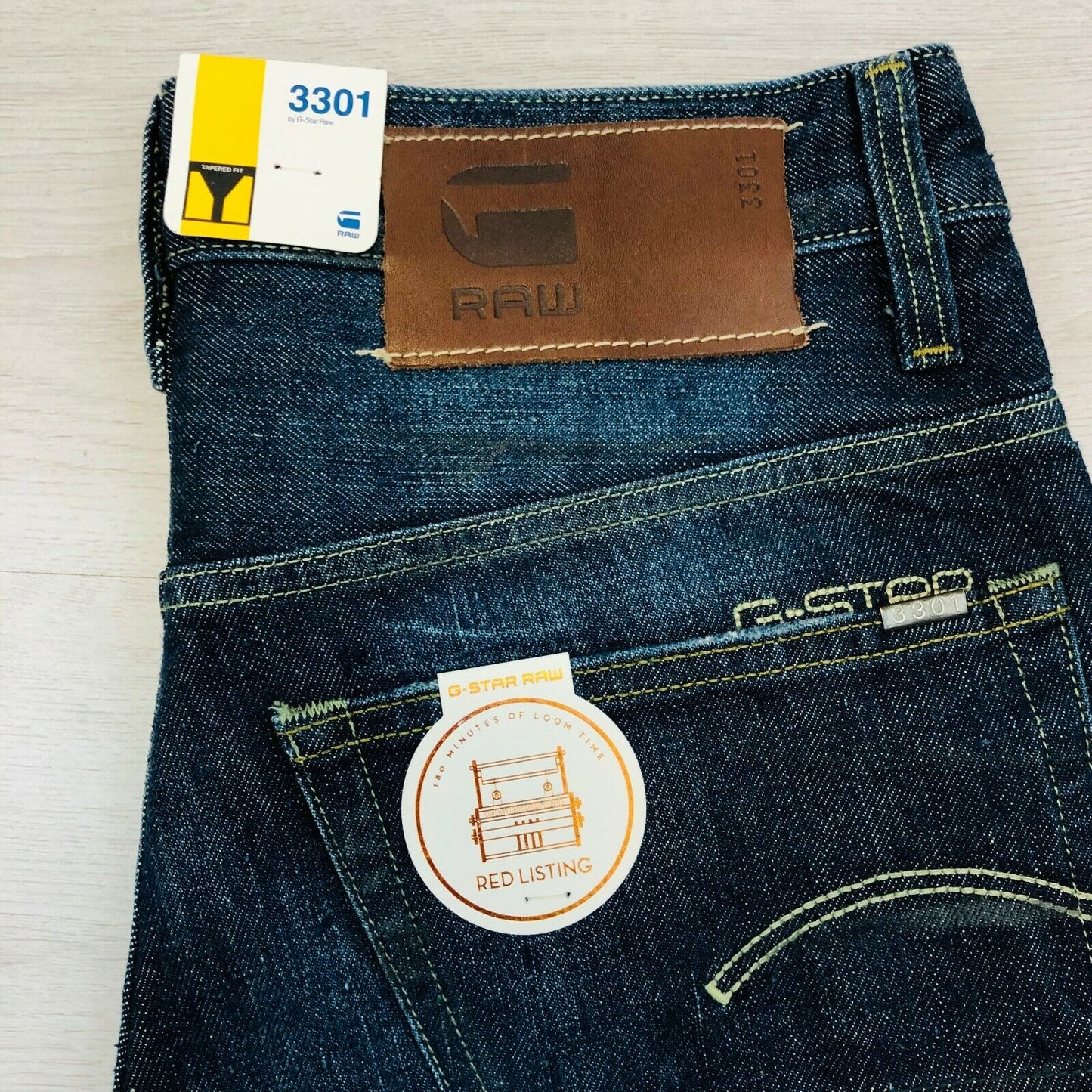 G-Star 3301 LOW TAPERED Fit Jeans für Herren, Blau, Größe W29 L32