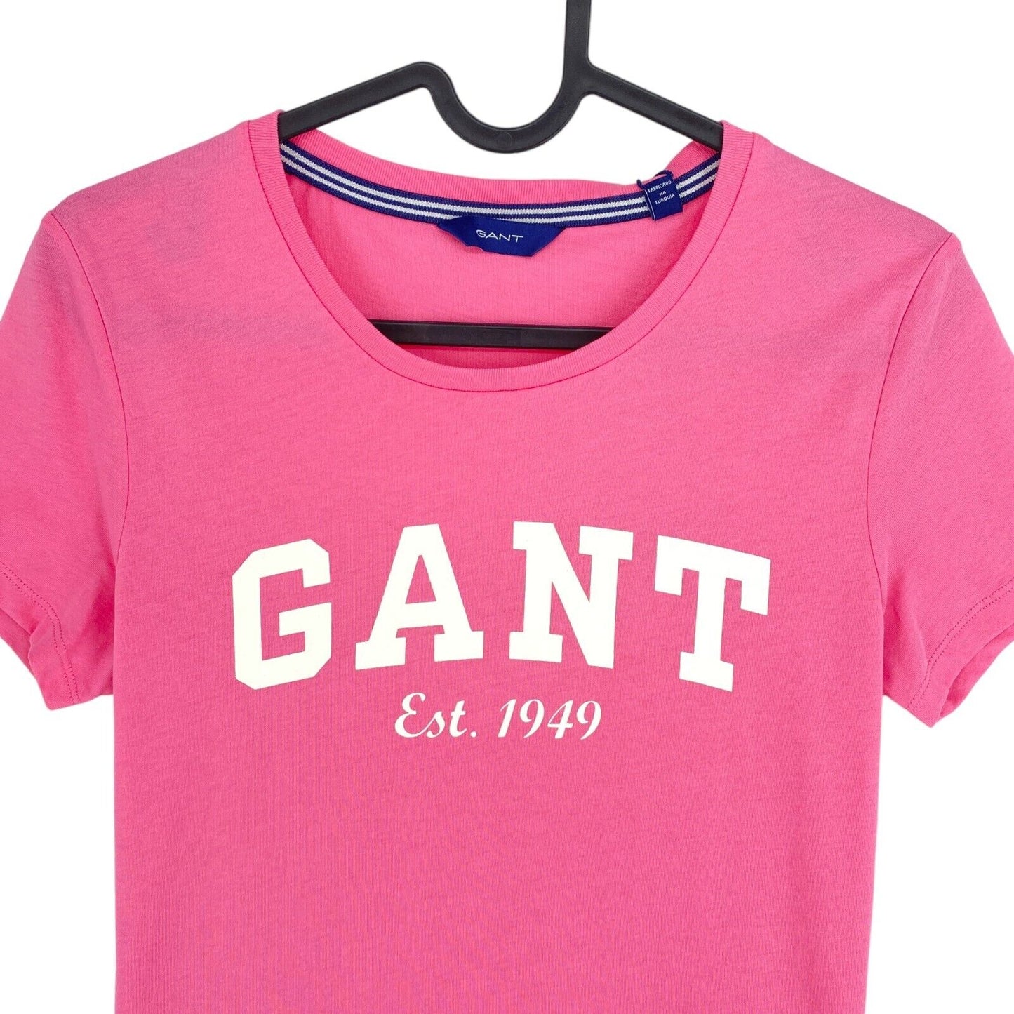 GANT Pink Logo Crew Neck T Shirt Size M