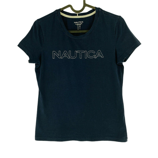 NAUTICA Navy Blue Short Sleeves Crew Neck T Shirt Size S