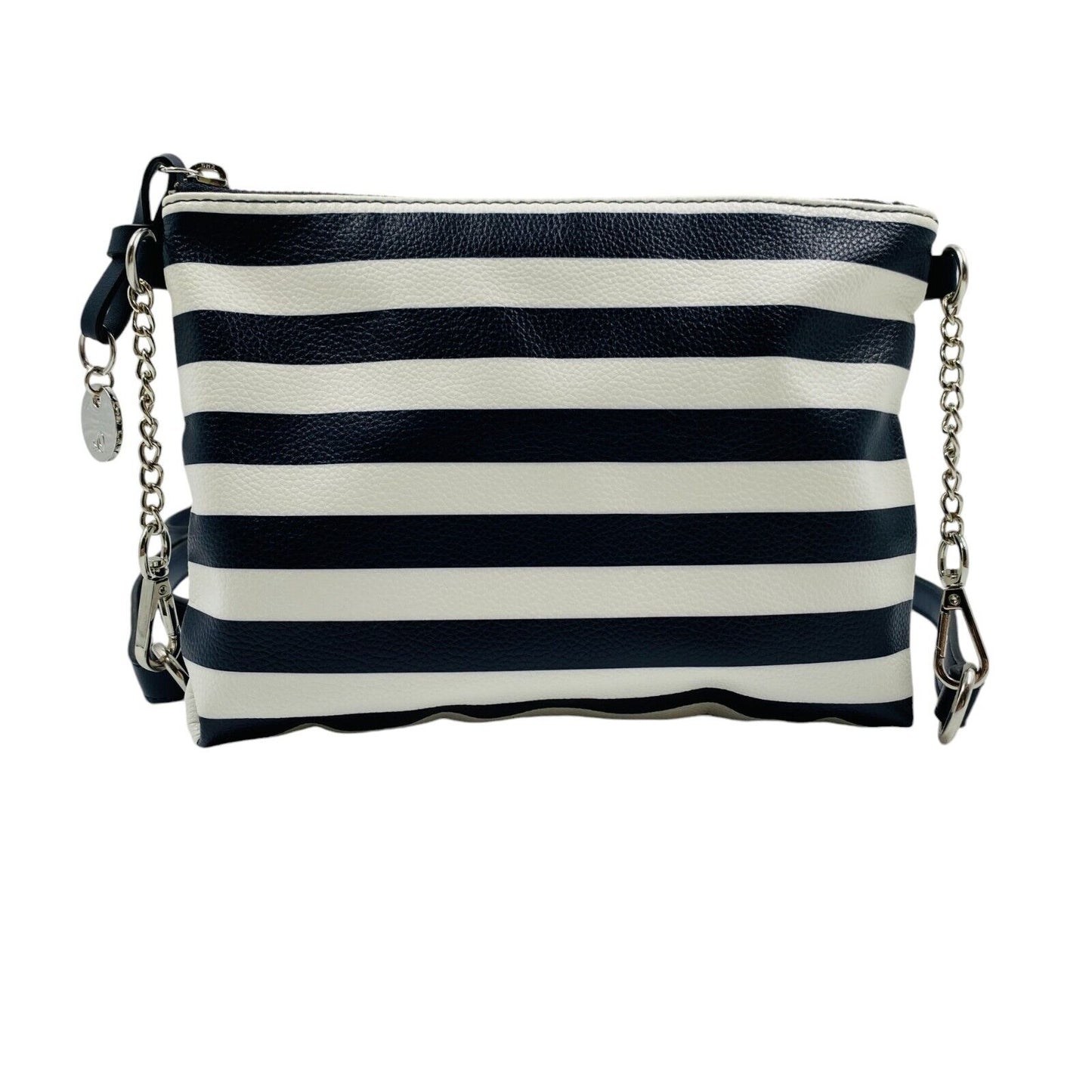 s.Oliver Women Black White Small Striped Simple Shoulder Bag