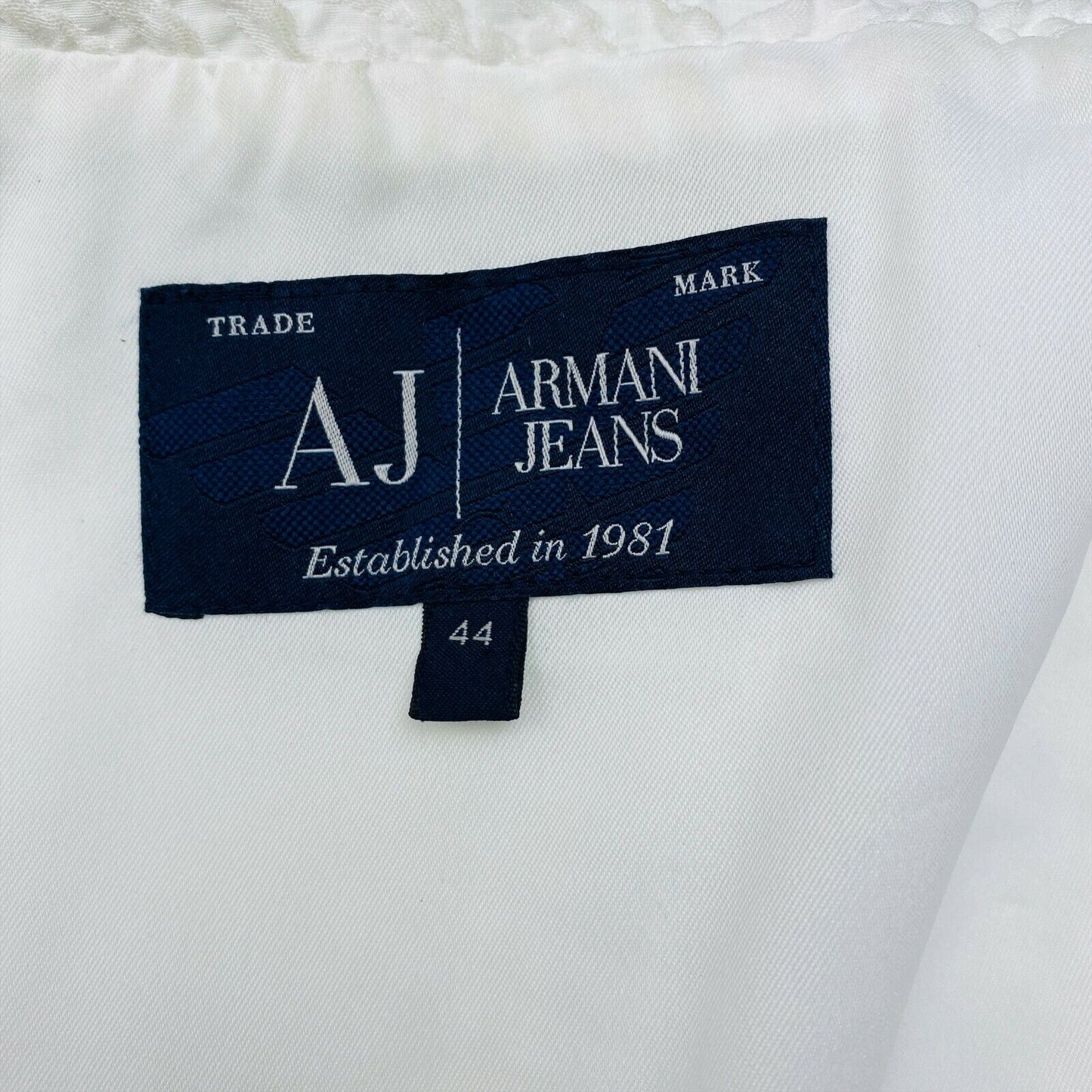 ARMANI JEANS White Quilted Jacket Size EU 44 UK 10 US 8