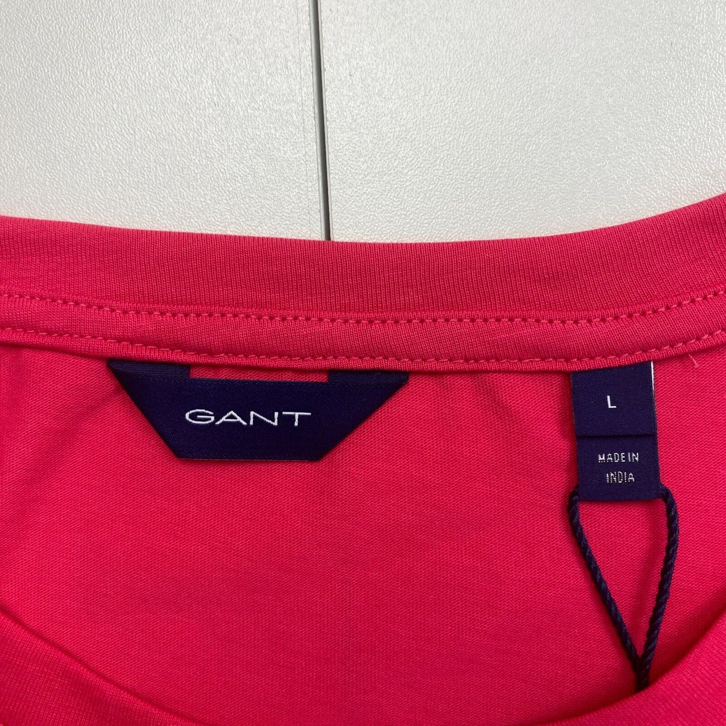 GANT Women Pink Original Crew Neck Short Sleeves T Shirt Size L