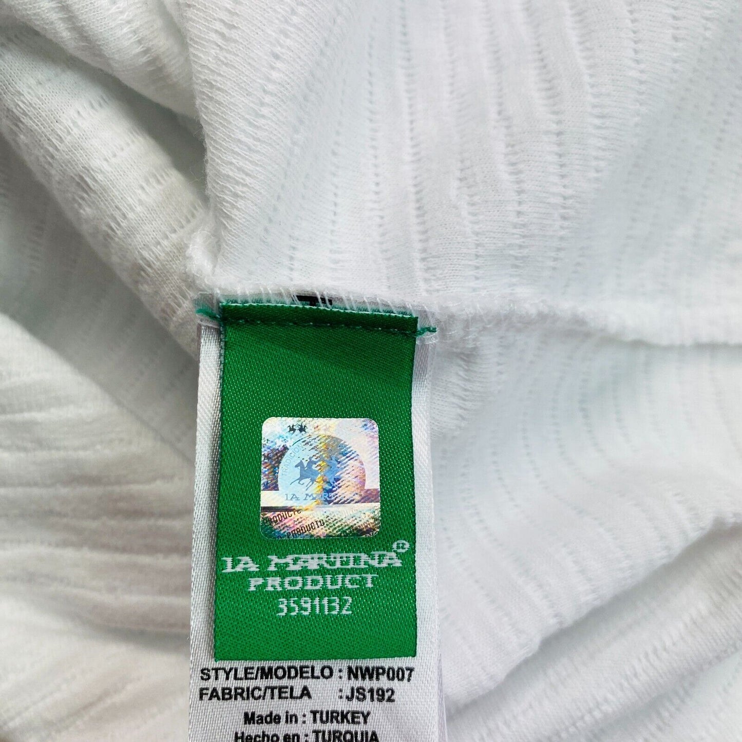 LA MARTINA Polo Blanc Manches 3/4 Taille 3/M