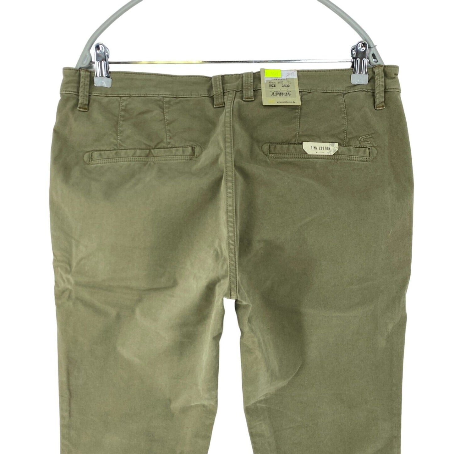 Camel Active MADISON Khaki Green Modern Slim Fit Chino Trousers W34 L30