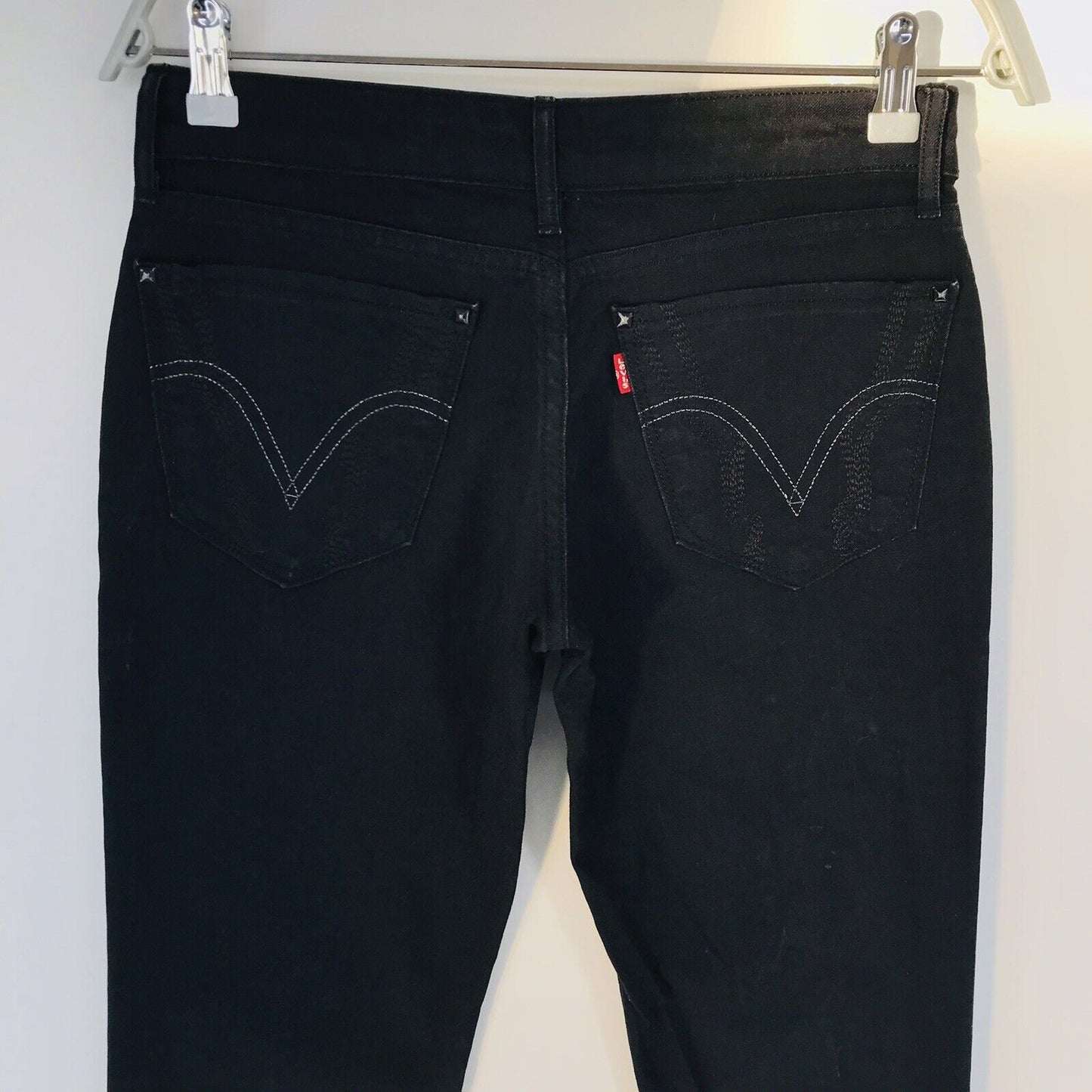 Vintage Levi's 470 Women Dark Grey Regular Straight Fit Jeans Size W28 L34