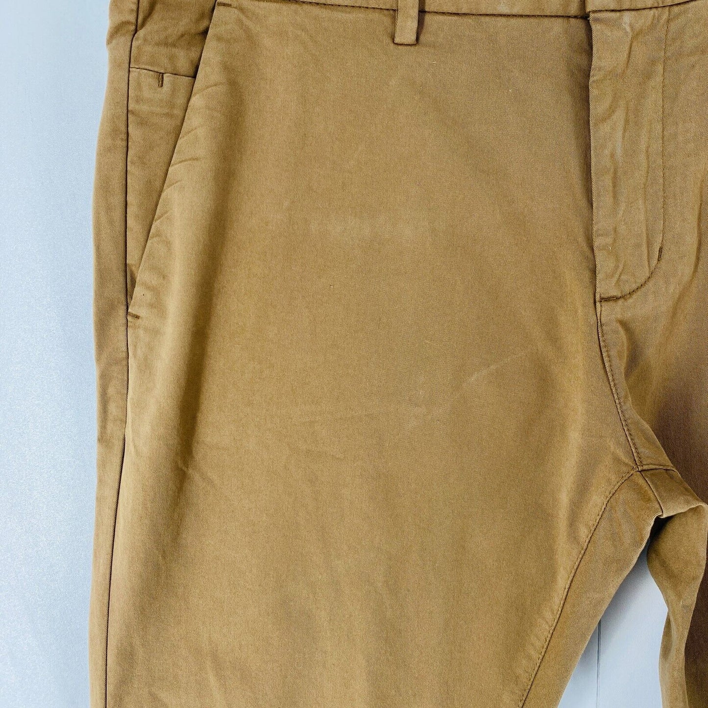 DEVRED 1902 Mens Brown Slim Fit Chino Trousers Size EUR 42 W33