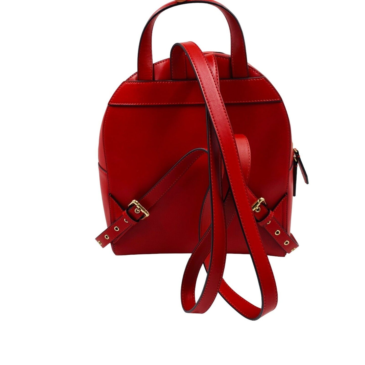 La Martina Rot 100 % Leder Damen Rucksack Rucksäcke