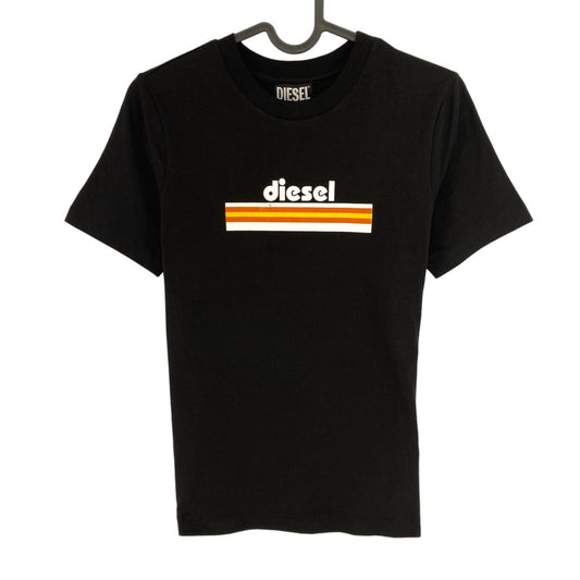 DIESEL Black With Print Crew Neck T Shirt Size XS