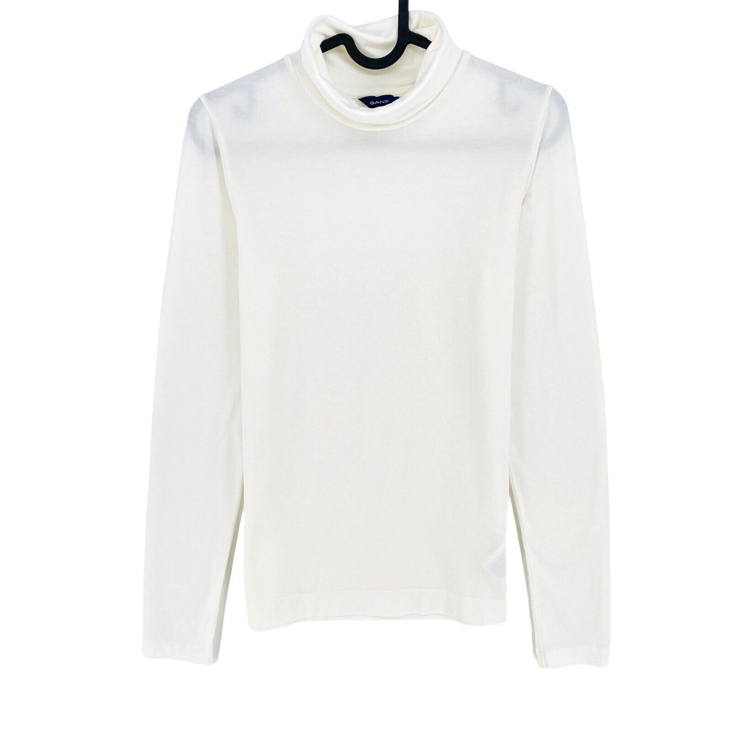 GANT White Jersey Long Sleeves Turtle Neck T Shirt Size S