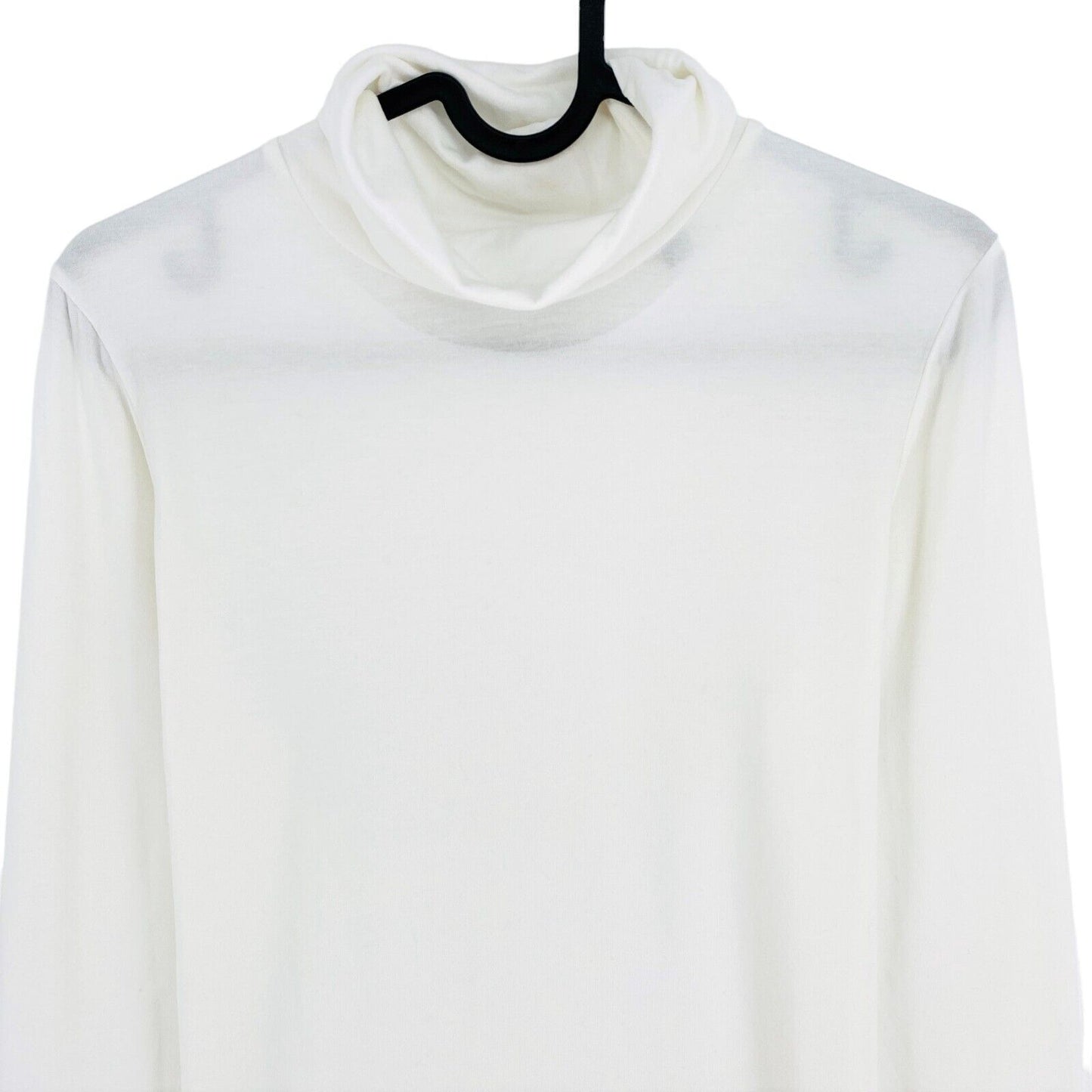 GANT White Jersey Turtle Neck Long Sleeves T Shirt Size M