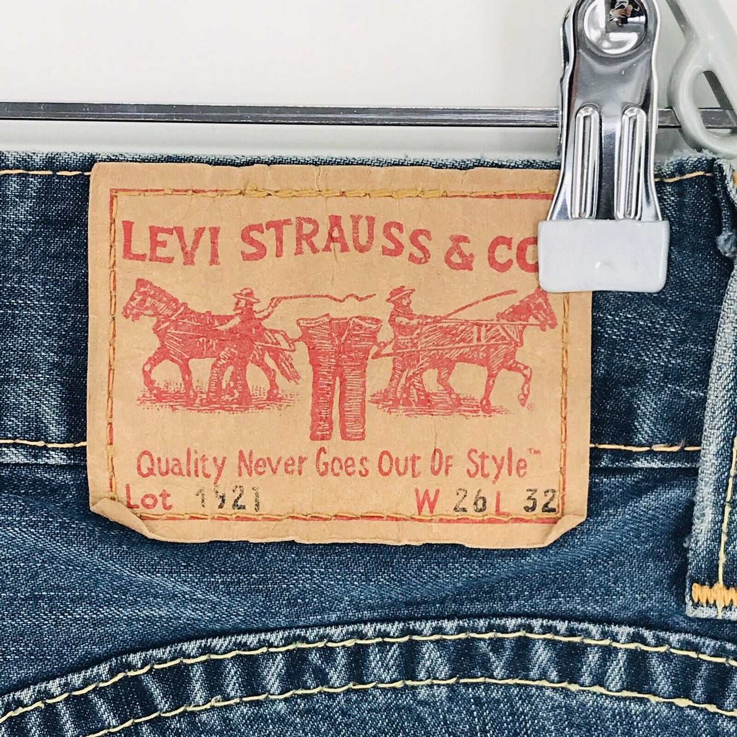 Vintage Levis 1921 Damen Blau Regular Straight Fit Jeans W26 L32