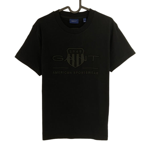 GANT Black Tonal Archive Shield Crew Neck T Shirt Size S