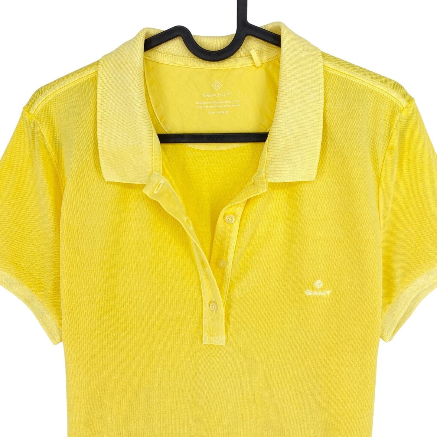 GANT Yellow Sun Faded Pique Polo Shirt Size XL