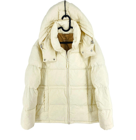 GANT Beige mi-longueur vers le bas à capuche doudoune manteau taille M