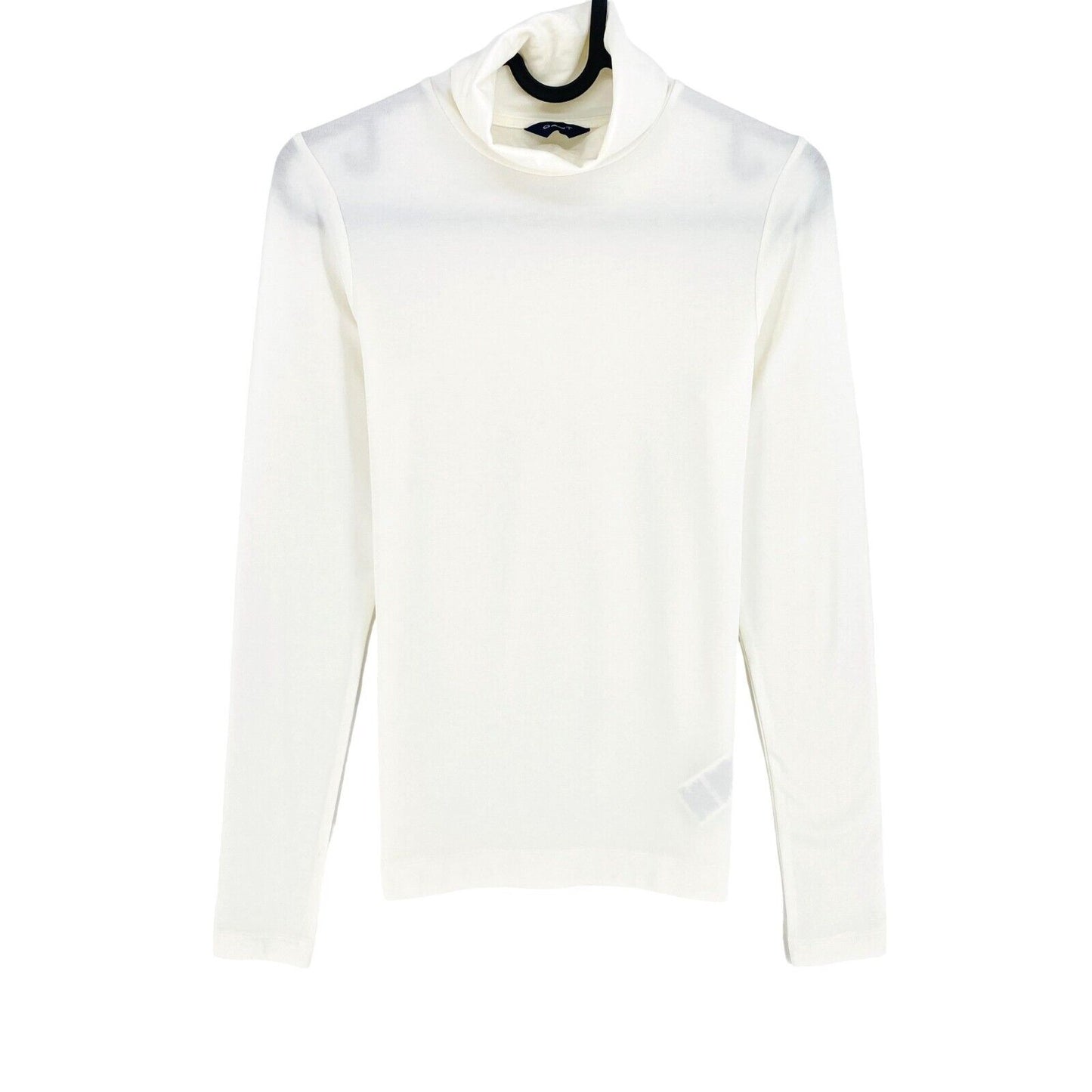 GANT White Jersey Long Sleeves Turtle Neck T Shirt Size XS