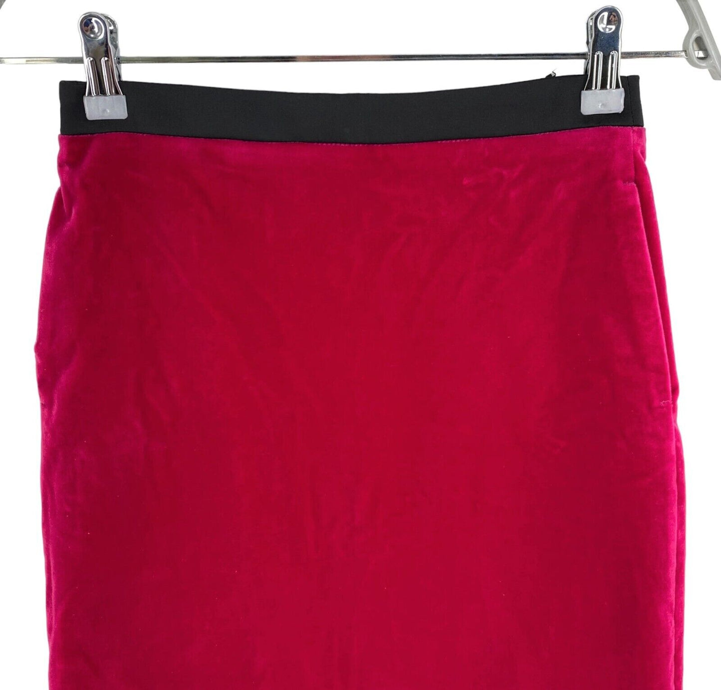 KARL LAGERFELD X Carine Dark Pink Velvet Skirt Size EU 32 UK 4 US 2