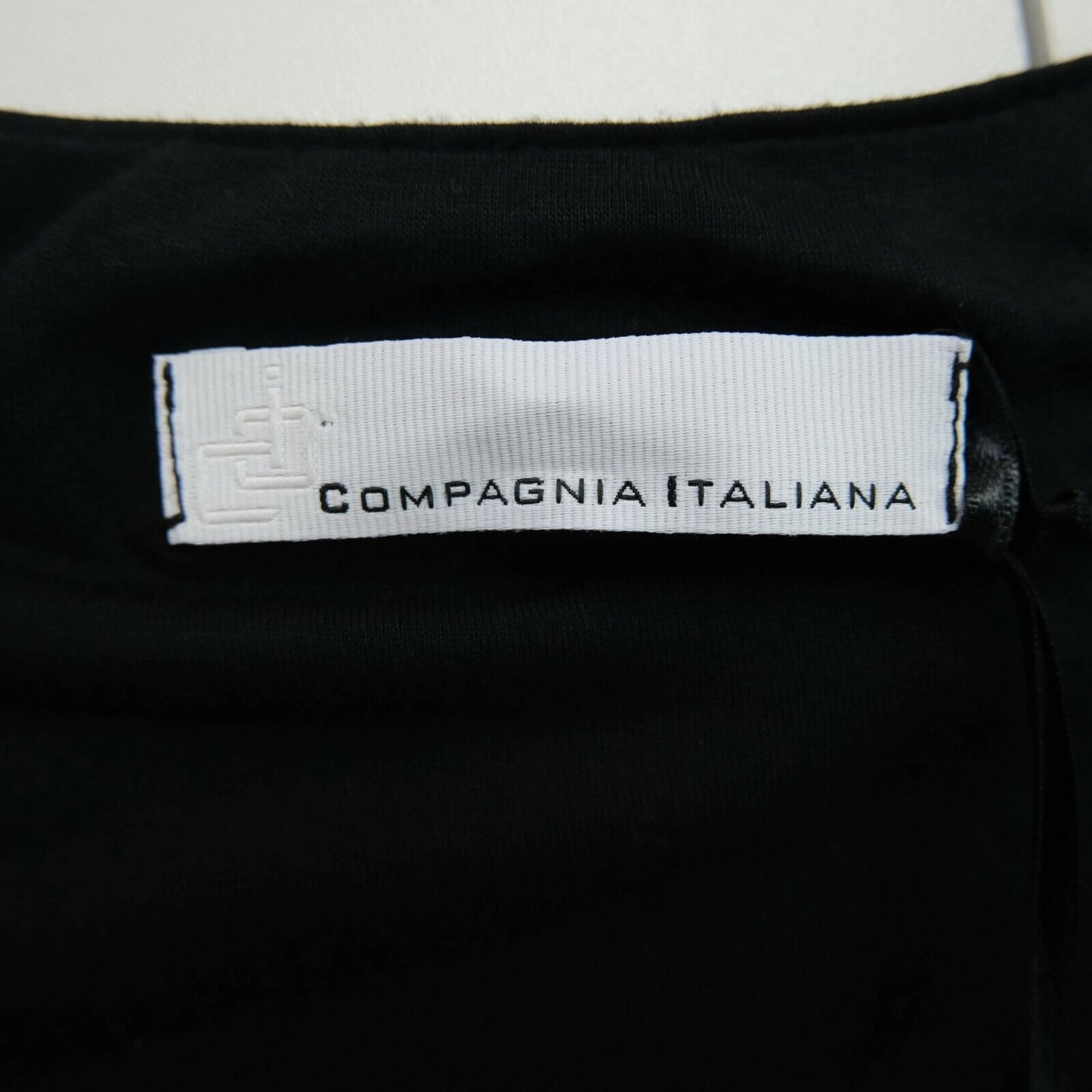 COMPAGNIA ITALIANA Black Crew Neck Shift Dress Size S