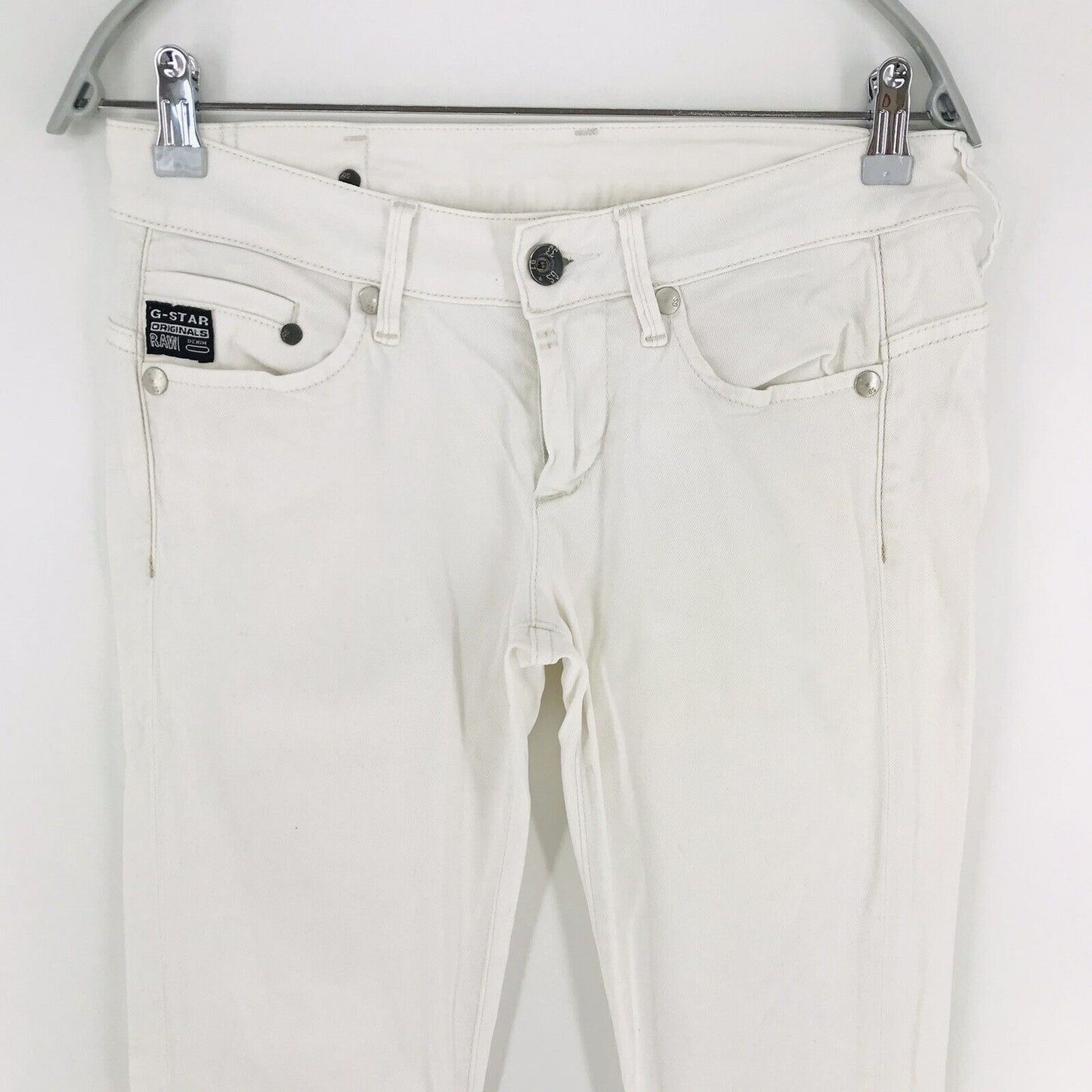 G-STAR RAW MIDGE Women White Stretch Skinny Fit Jeans W28 L32