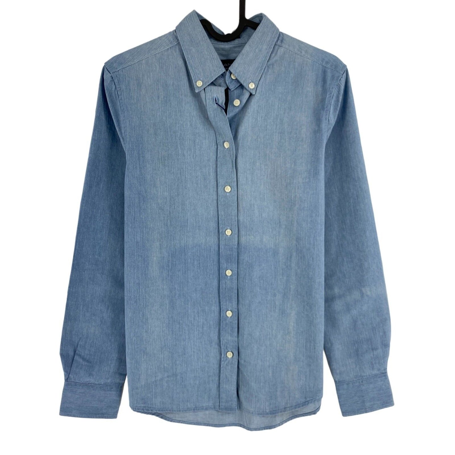 GANT Blue Tech Prep Indigo Chambray Hemd Größe EU 34 UK 8 US 4