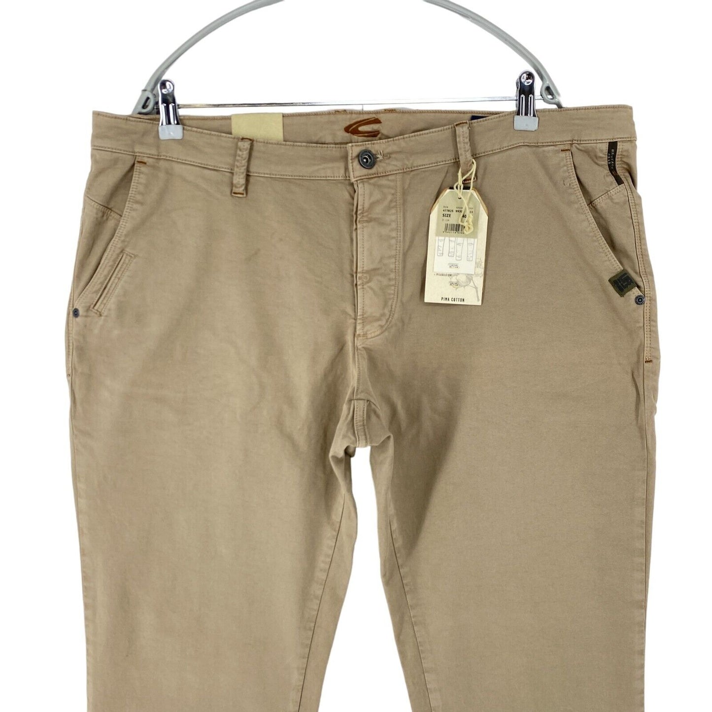 Camel Active MADISON Beige Modern Slim Fit Chino Trousers W40 L36