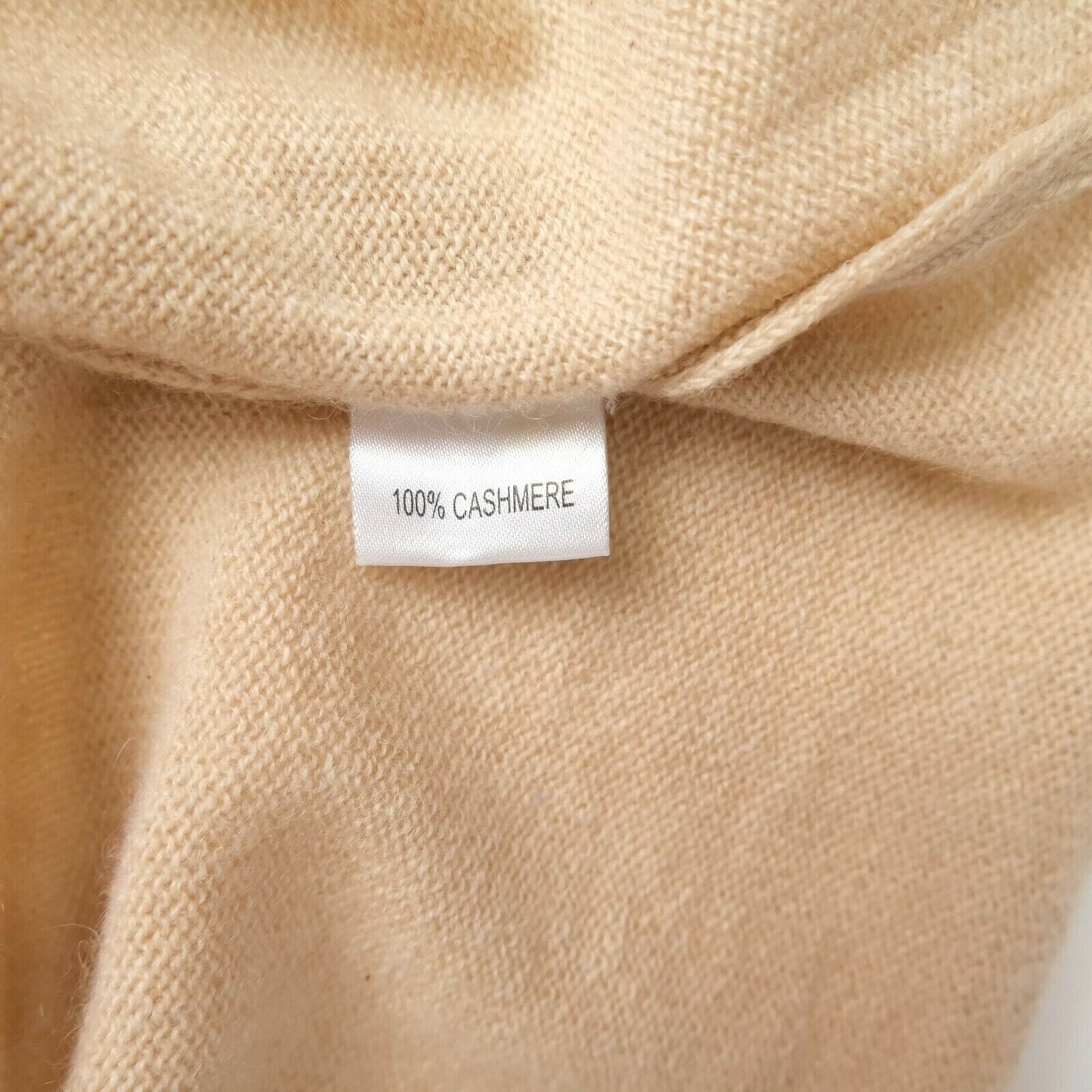 LANEROSSI Light Brown 100% Cashmere V Neck Tank Top Size 3 - L