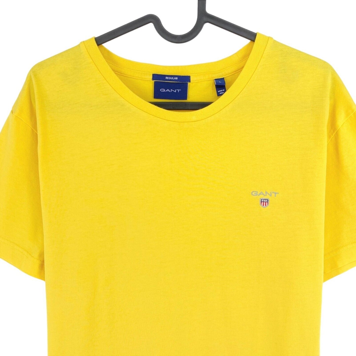 GANT Yellow Original Regular Fit Crew Neck T Shirt Size L