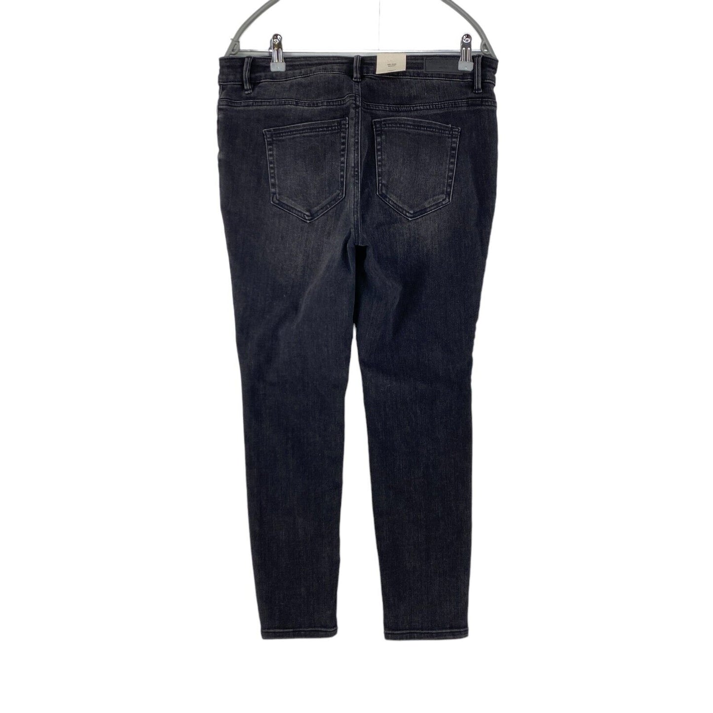 VERO MODA FLASH Damen Jeans mit mittelhohem Bund und Skinny-Fit, Dunkelgrau, Größe XL, W34, L30