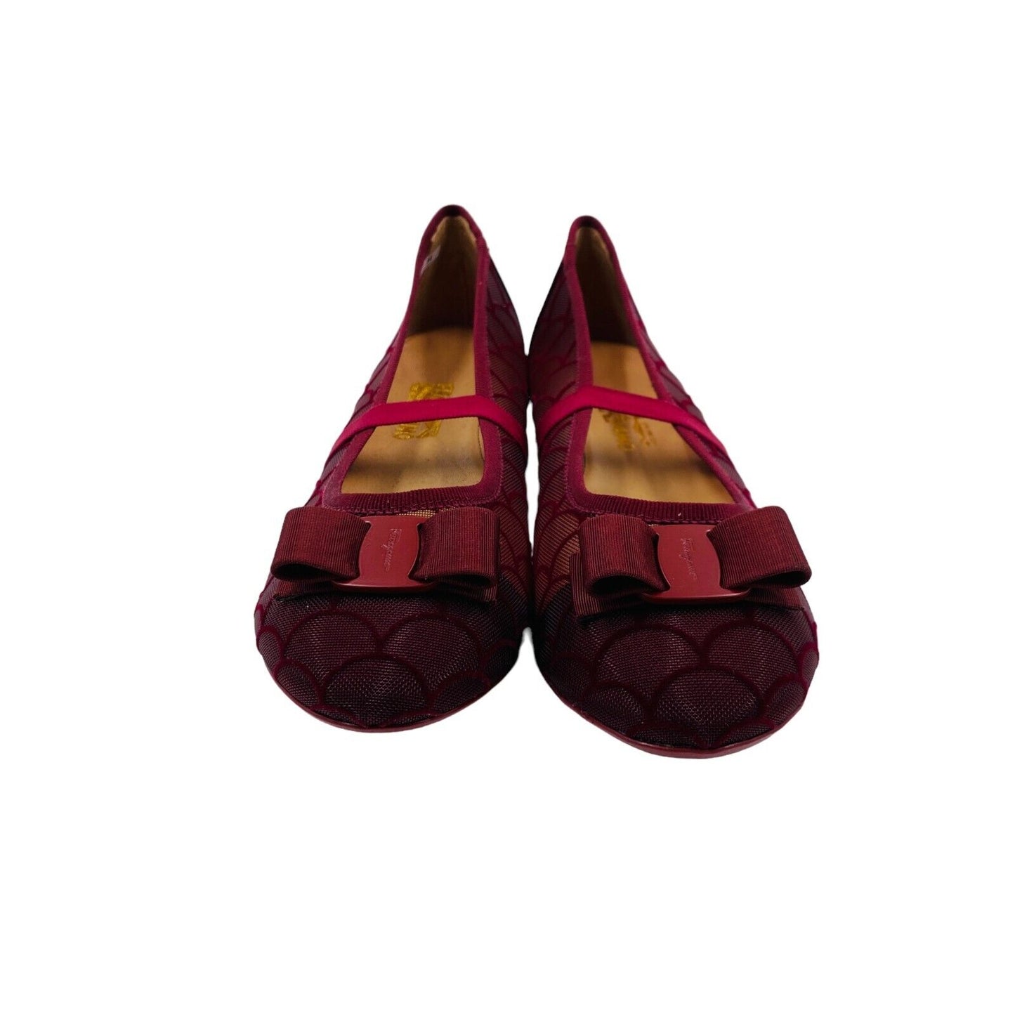 Salvatore Ferragamo Girls Bordeaux Mermaid Mini Flat Shoes Size EU 35 UK 2.5