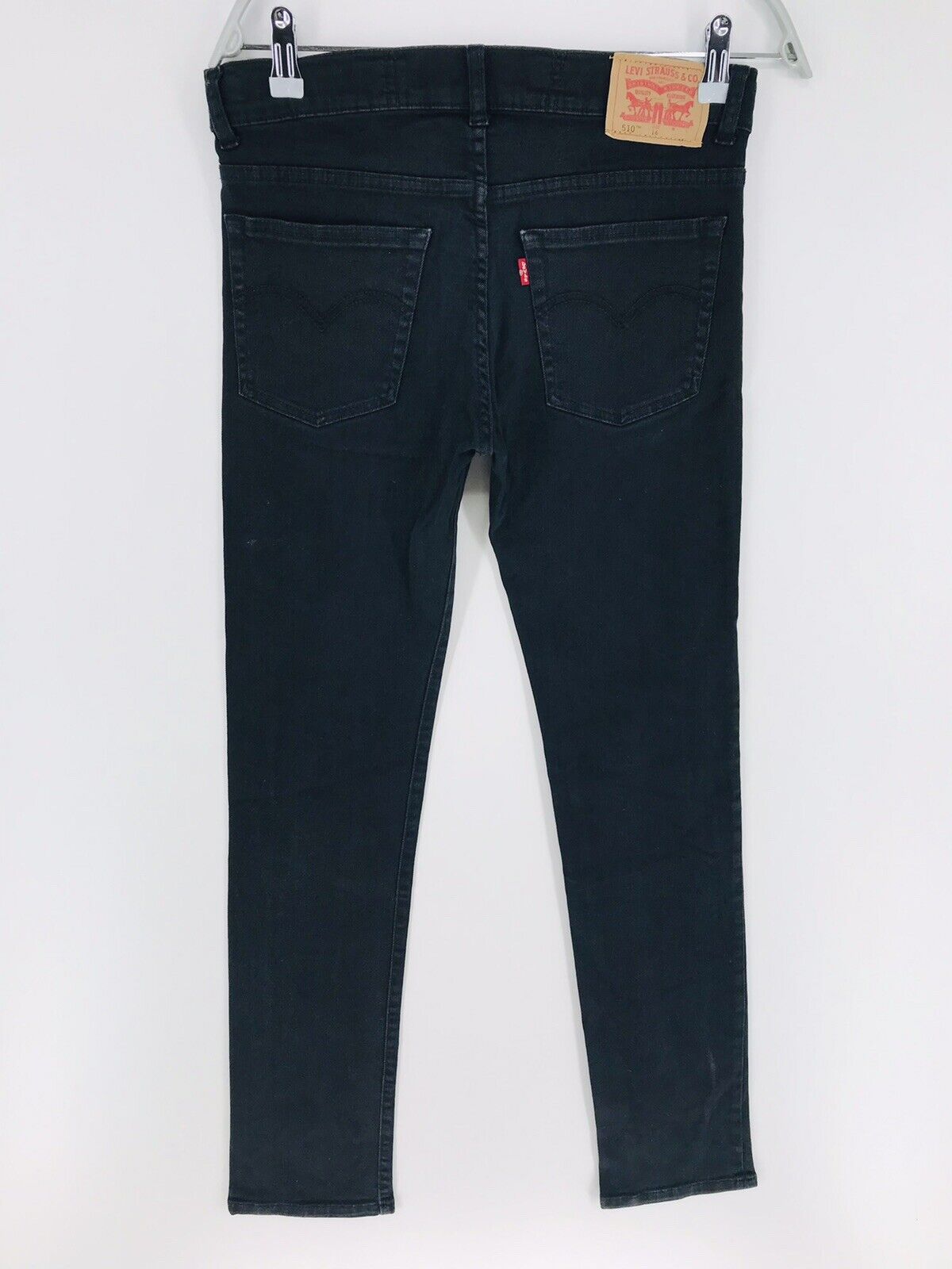 Vintage Levi's 510 Boys Dark Grey Stretch Skinny Fit Jeans 16 / W29 L33