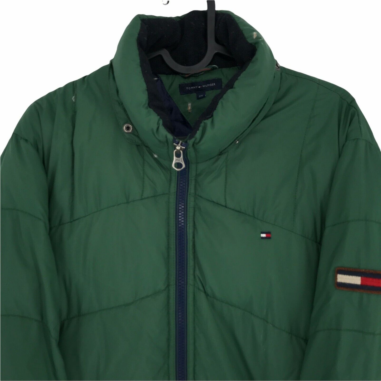 TOMMY HILFIGER Pufferjacke mit Daunenfüllung, grün, Größe 176 cm