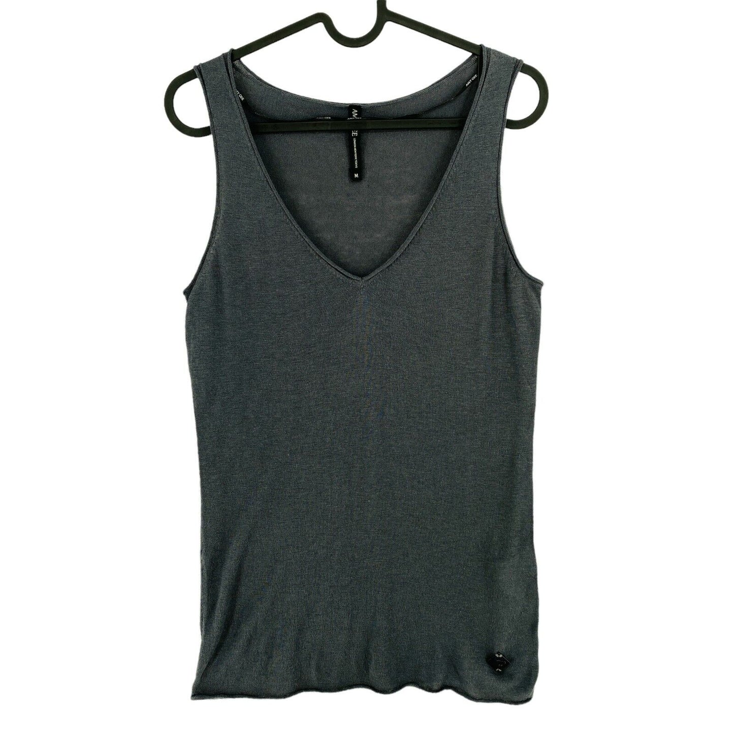 AMY GEE Dark Grey V Neck Tank Top Size M