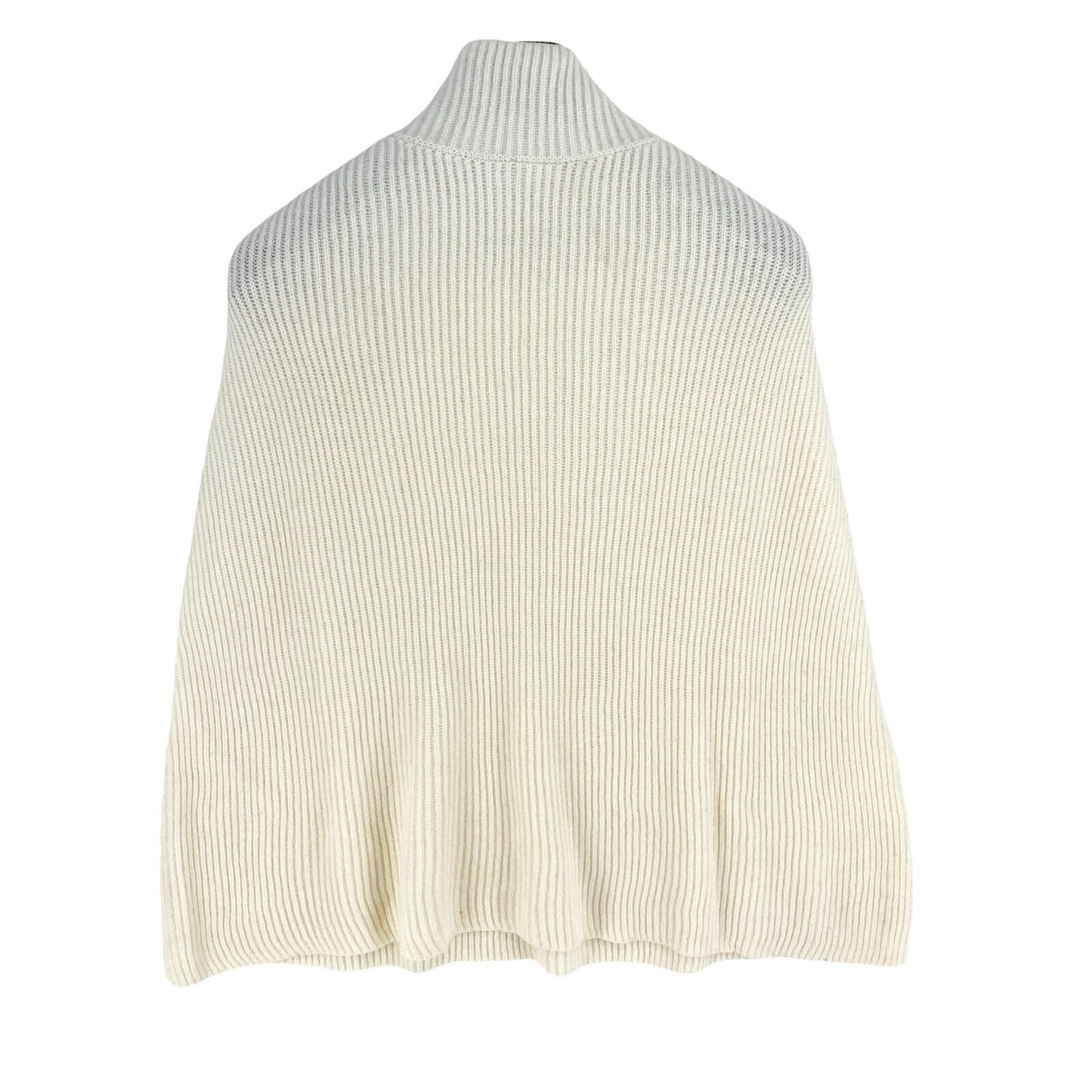 United Colors of Benetton Women White Poncho Sweater Jumper One Size