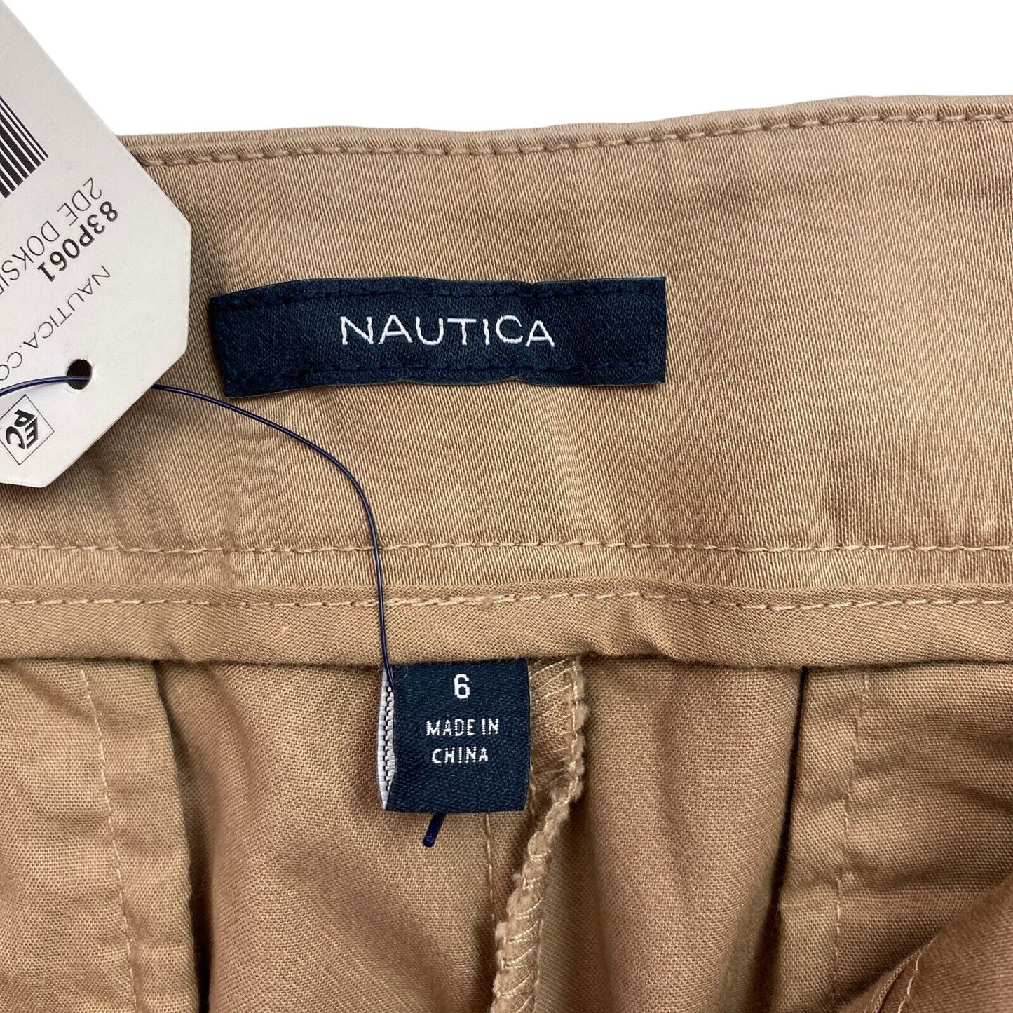 NAUTICA Brown Chino Pants Trousers Size 6 / S