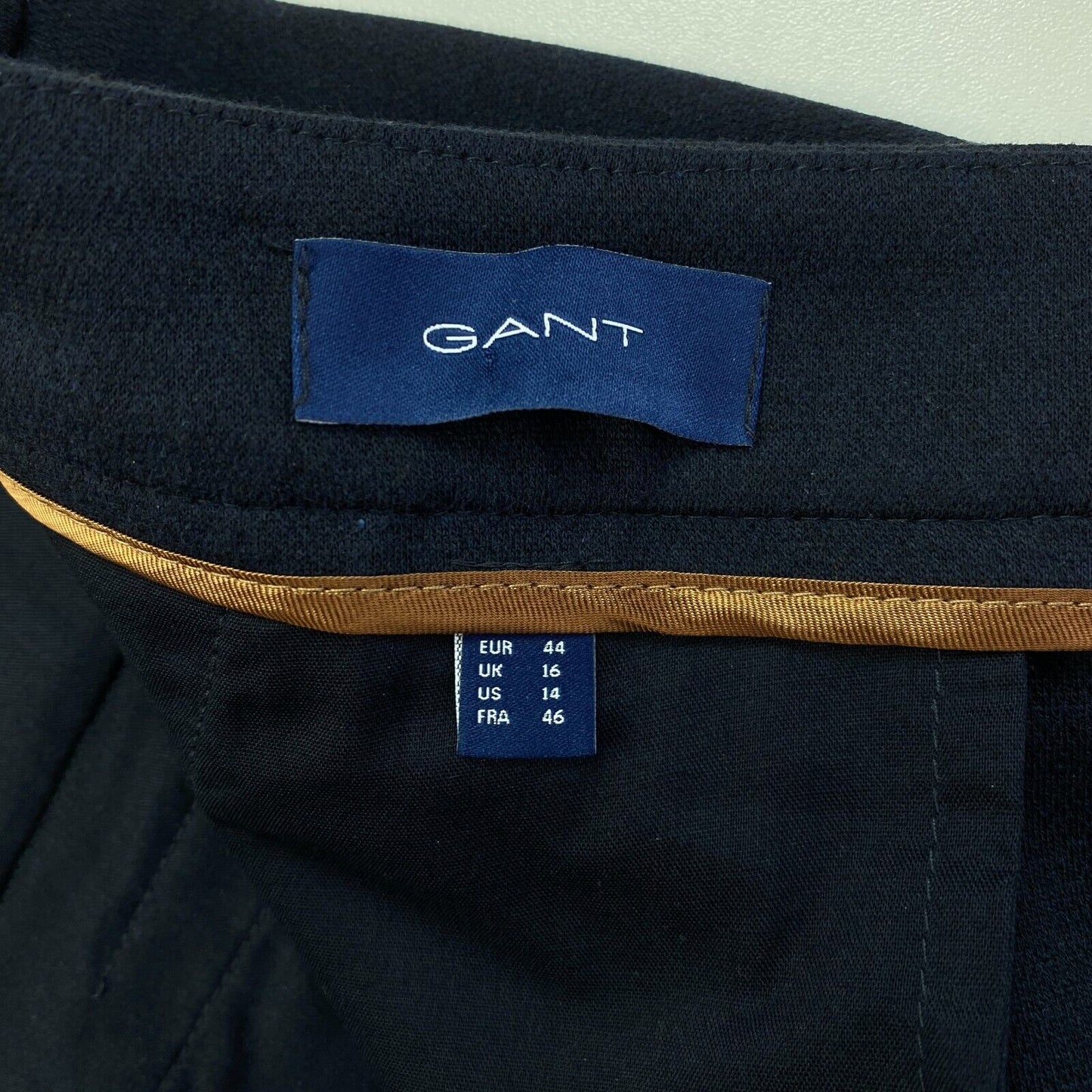 GANT Navy Blue Jersey Cigarette Pants Trousers Size EUR 44 UK 16 US 14