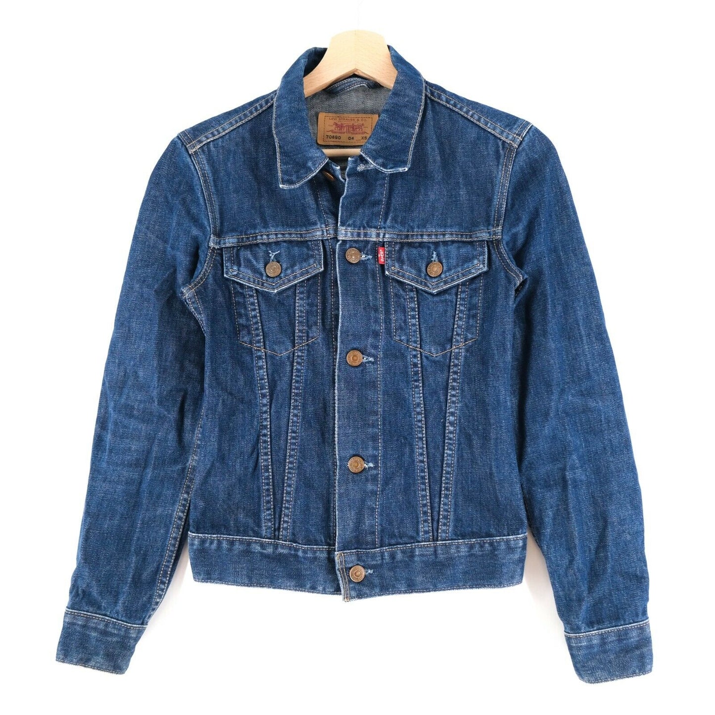 Levi's 70590 04 Ladies Vintage Dark Blue Denim Jacket Size XS