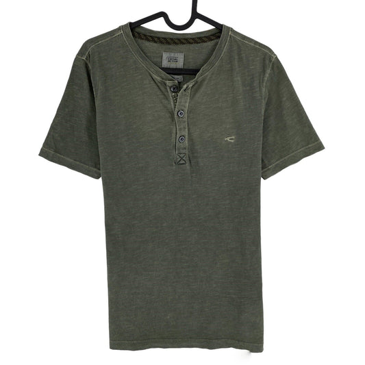 CAMEL ACTIVE Greyish Green Henley Neck T Shirt Size S