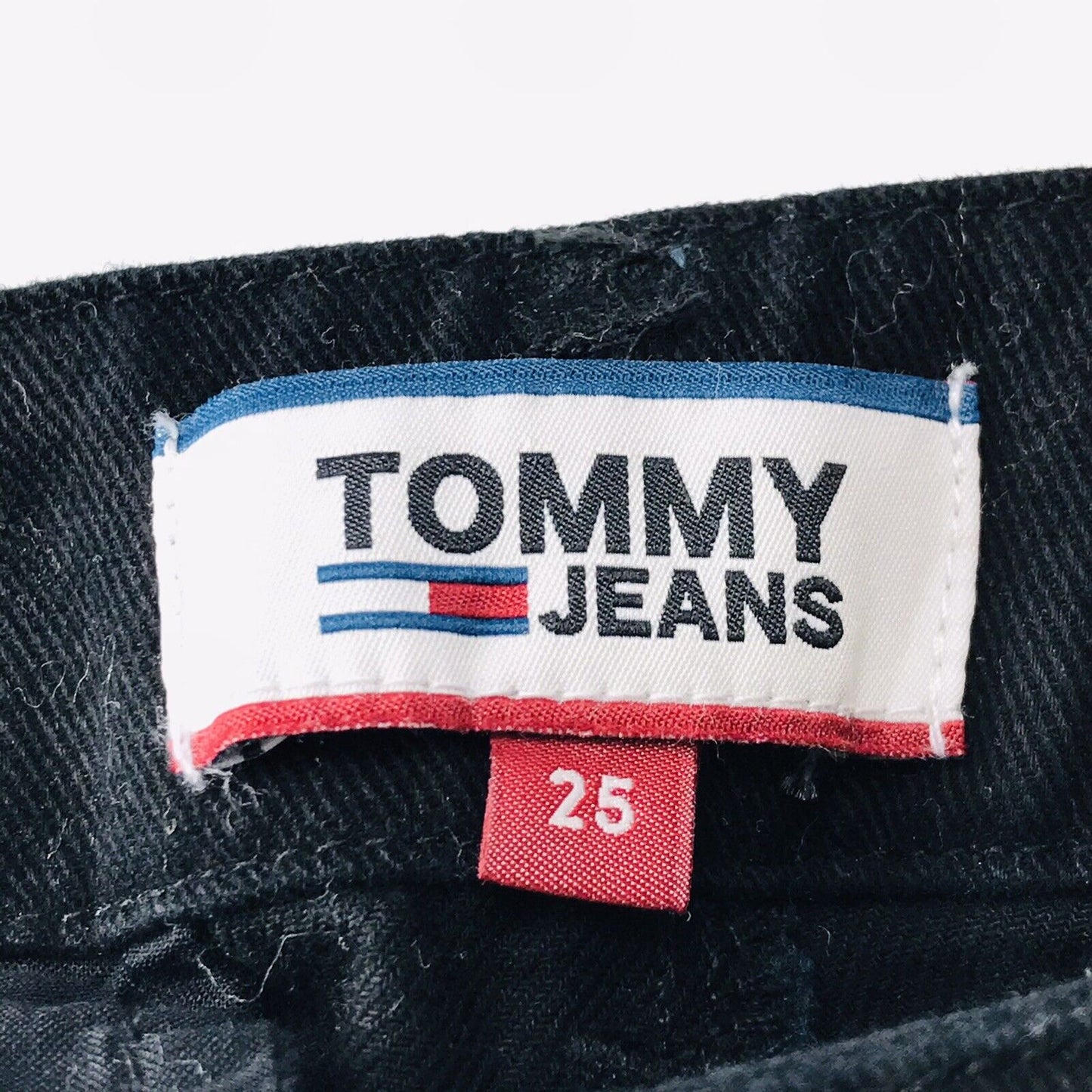 Tommy Jeans Women Black Baggy Loose Comfort Tapered Fit Jeans W25 L28