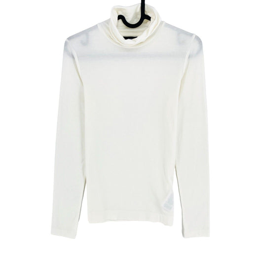 GANT T-shirt manches longues col roulé en jersey blanc taille XS