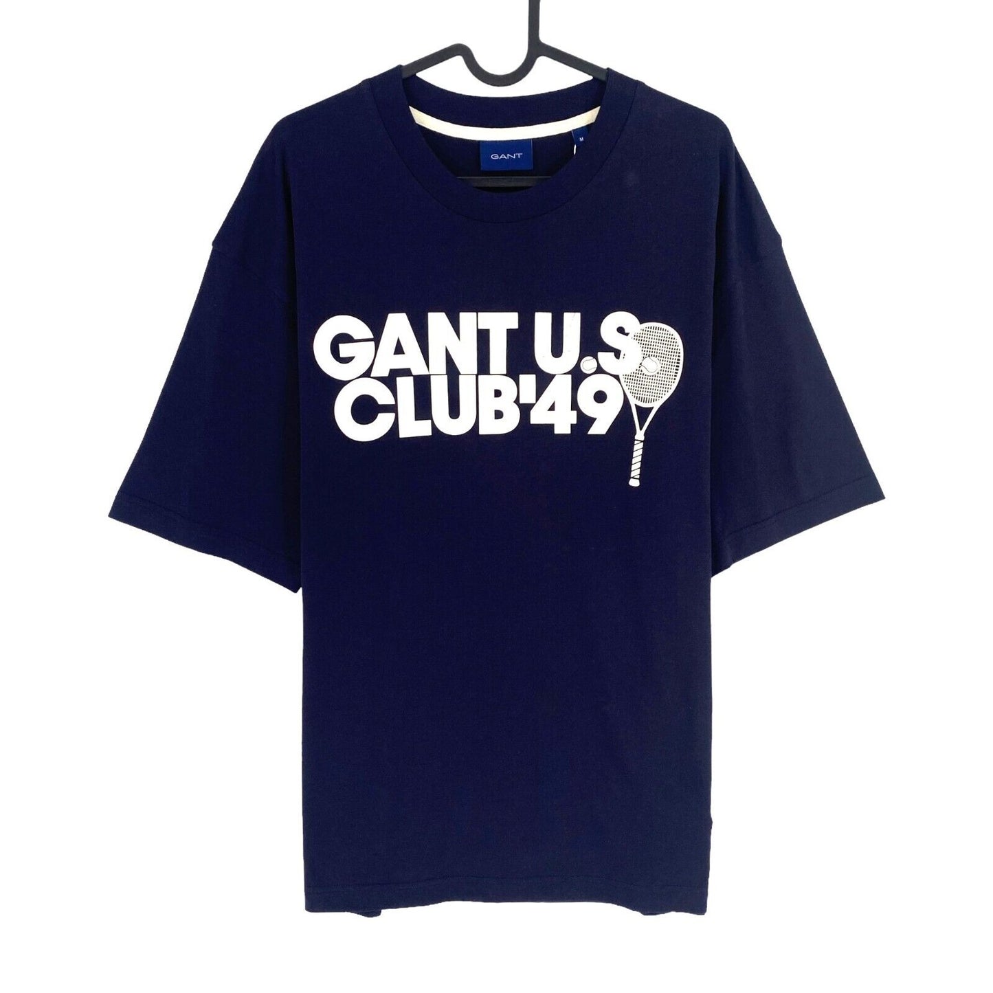 GANT Men Navy Blue Racquet Club Crew Neck Short Sleeves T Shirt Size M